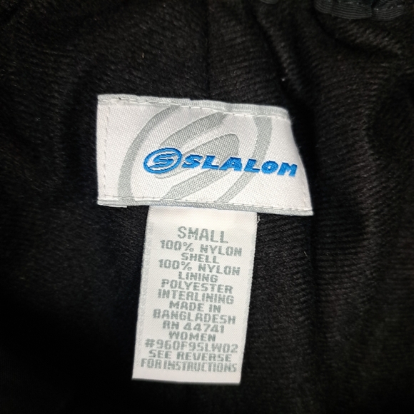 Slalom Women's Black Snowpants Size Small #74 - Picture 7 of 12